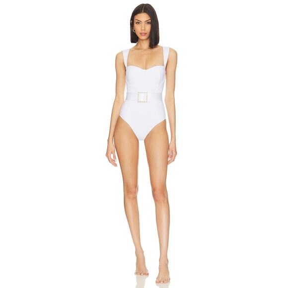 BEACH RIOT Dina One Piece in White Size‎ Large Swimsuit Bathing suit Vacation - Picture 1 of 16